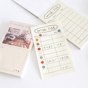 Life März Memo Pad Kollektion | Buntes Memo Notizblock | Tägliche Check Sticky Notes Pack | Lebensmittel Checkliste Sticky Notes | Monatliche Memo Notiz