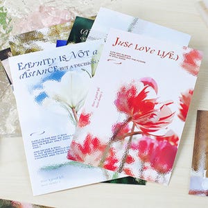Collezione di cartoline Tenderness Life (30 pezzi) / Set di cartoline Summer Fresh Flowers / Scatola di cartoline Snapshot Chill Rose / Cartoline Lavanda /
