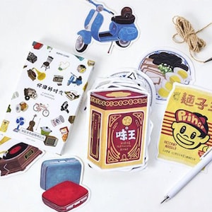 Collection de cartes en forme d'épicerie (30 pièces) | jeu de cartes d'épicerie vintage | pour cartes postales dessinées à la main | carte de remerciement | Petites cartes mémo japonaises