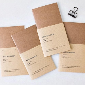 Minimalist Traveler Notebook: Plain Journal, Sketchbook (Lined/Check/Blank/Weekly)