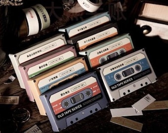 Vintage Cassette Box Washi Tape Collection: Art Masking Tapes