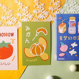 Collection japonaise de cartes d'épicerie (30 pièces) | Jeu de cartes douces | pour cartes postales dessinées à la main | Carte de sushi | Épicerie Fruits Cartes Japonais