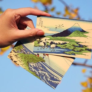 36 Scenes of Fuji Mountain Postcards Collection (46pc) | Ukiyo-e Post Card Sets | Hand Drawing Post cards Box | Vintage Japanese Postcards |