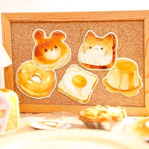 Brood en koffie-collectie dessertkaarten (30 st) | Japanse kaartenset | Handgetekende postkaartendoos | Bedankkaart | Kleine memokaarten |