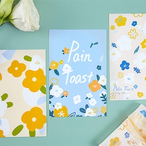 Collezione di cartoline The Bluebird and Poem (30 pezzi) / Set di cartoline floreali / Cartolina Blossom / Cartolina Sunshine Cosy Memo / Biglietto di auguri floreale