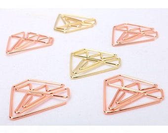 Rose Gold Diamond Paper Clips: Unique Bookmark Clips