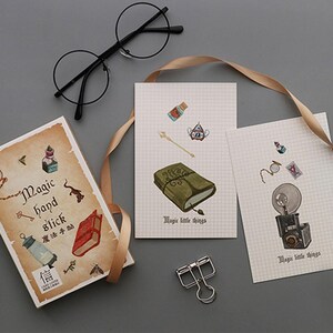 Magic Hand Stick Postkarten Kollektion (30 Teile) | Retro Postkarten Set | Vintage Carte Postale Kartenbox | Alte Flaschengruß-Postkarten |