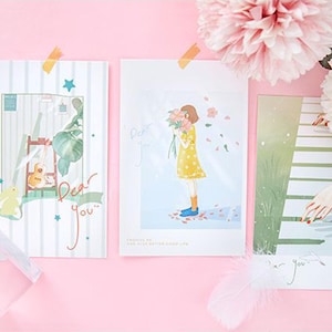 Collezione di cartoline Dear You Friendship (30 pezzi) / Set di cartoline I Miss the Way You Are / Biglietto di auguri disegnato a mano / Cartolina Bosom Friend /