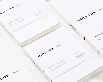 White Plain Notebook (Lined/Grid/Blank) | Simple Traveler&#39;s Notebook | White Cover Diary | Minimalism Simple Planner | Designer sketchbook