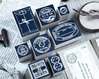 Stamp Collector Series: Travel Postmark Rubber Stamp Set