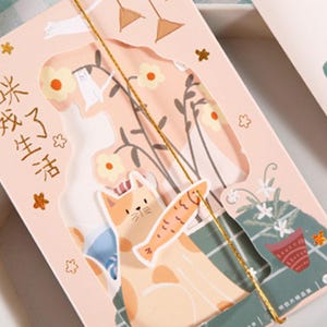 Cozy Home Cat Postcards Collection (30pc) | Chill Cat Cute Card Set | Hand Drawing Cat Postcards | Little Kitten Card | Kitty Memo Cards Set