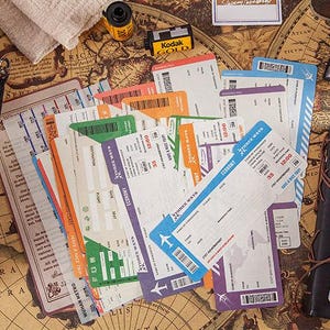 Bording Pass Memo Pad Kollektion | Flugticket-Memo Notizblock | Fluglinien Notizen Paket | Abreißbare Notizen | Flugzeug Memo Note Modernes Memo Design