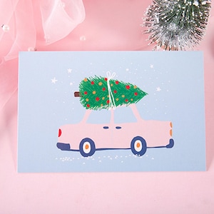 Collezione di cartoline di Natale Let it Snow (30 pezzi) / Set di cartoline di Buon Natale / Scatola di cartoline con calzini di cervo disegnati a mano / Cartoline di Natale /