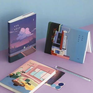 2025 Refreshing Planner with PVC Cover - Weekly & Monthly - 6 Colors | 2025 Weekly Diary Monthly Planner Bookmark | 2025 Cafe Agenda Planner