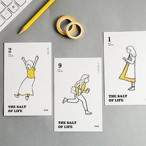 Das Salz des Lebens Postkarten Collection (30 Teile) | Vertraute Freundschaft Postkarte | Hand Zeichnung Grußkarte | Alltagsfreund Postkarte |