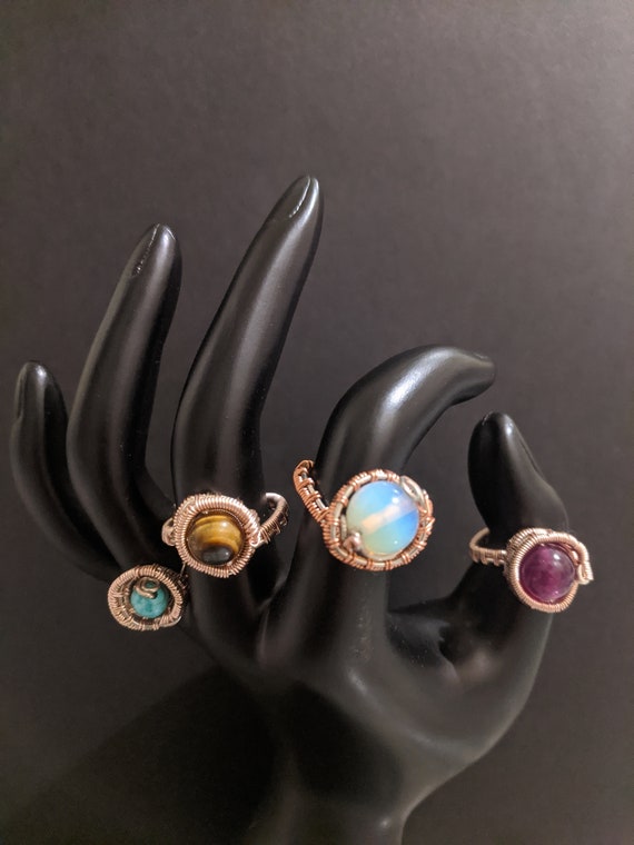 Wire Wrapped Ring With Stone