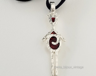 Collier Pendentif Biche De Bere Paris - Designer Français, Couleur Argenté, Vintage Des Années 80