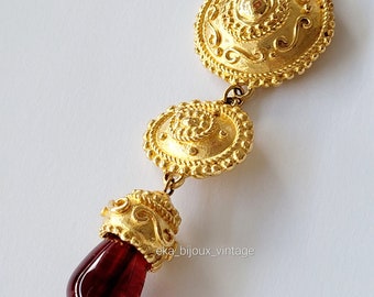 Ungaro Paris - Vintage red pendant necklace