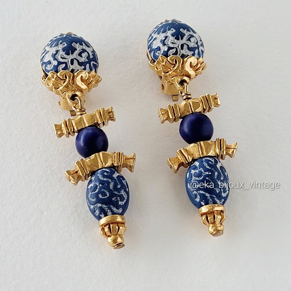 Zarzuelas - Boucles d'oreilles pendantes vintage