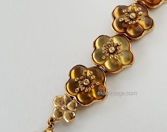 Kenzo Paris - Beautiful Vintage Flowers Bracelet - Etsy
