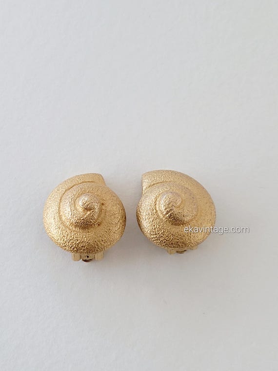 Boucles D'oreilles Clips AGATHA Paris Vintage - Métal Doré Avec Patine - Signées - Occasion