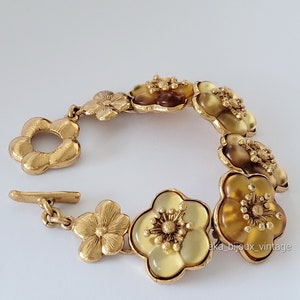 Kenzo Paris Prachtige vintage Flowers armband afbeelding 3