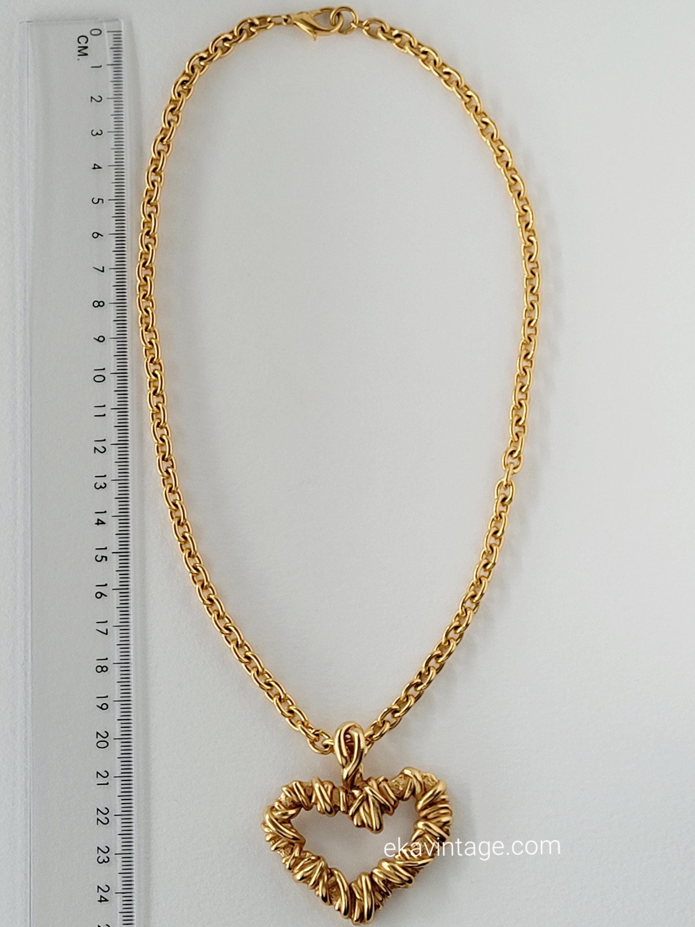 Christian Lacroix - Vintage Heart Necklace - Etsy