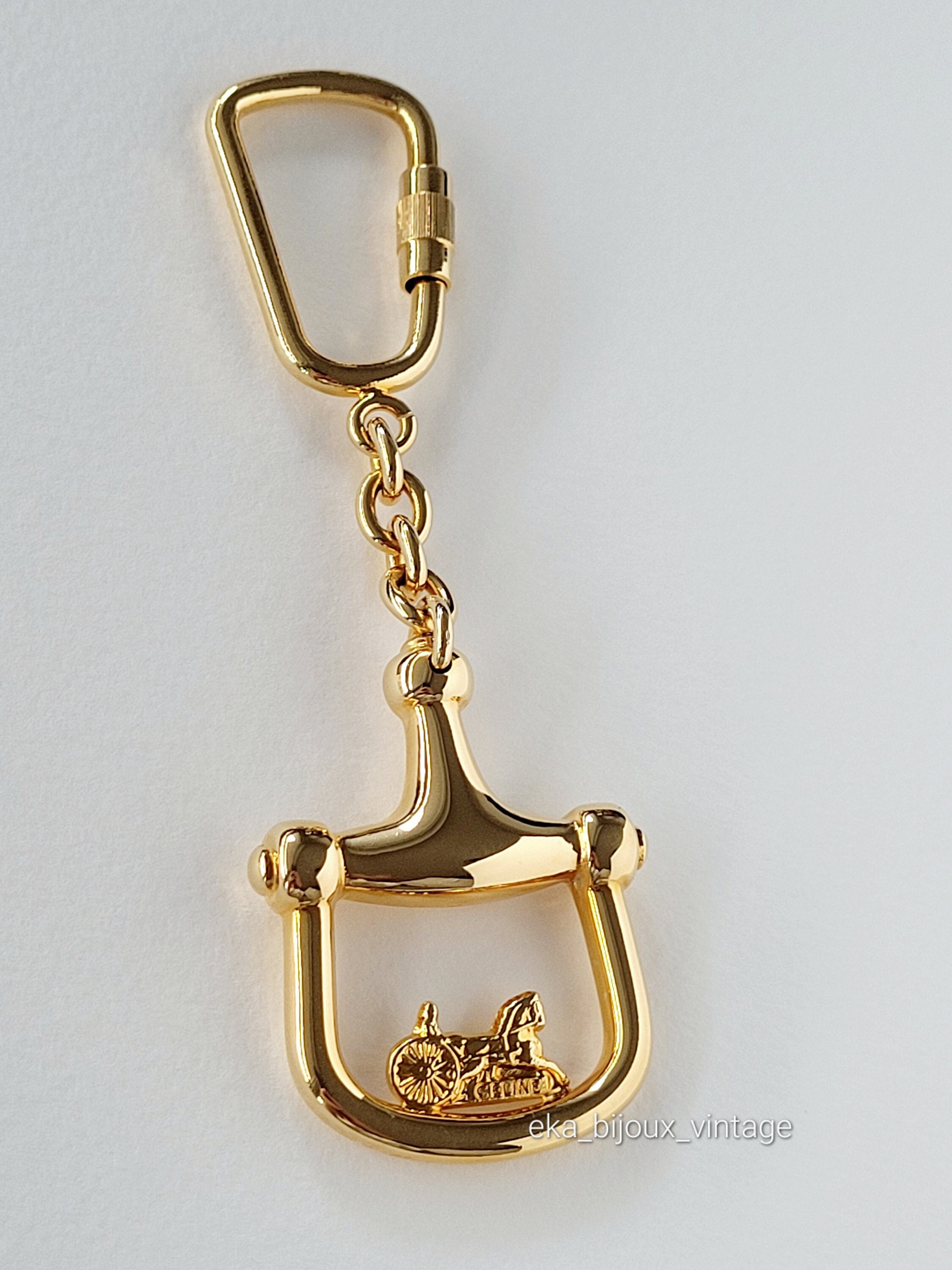 CELINE Triumph Vintage Charm Keychain CELINE Triumph Vintage Charm