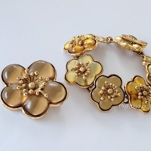 Kenzo Paris Prachtige vintage Flowers armband afbeelding 6