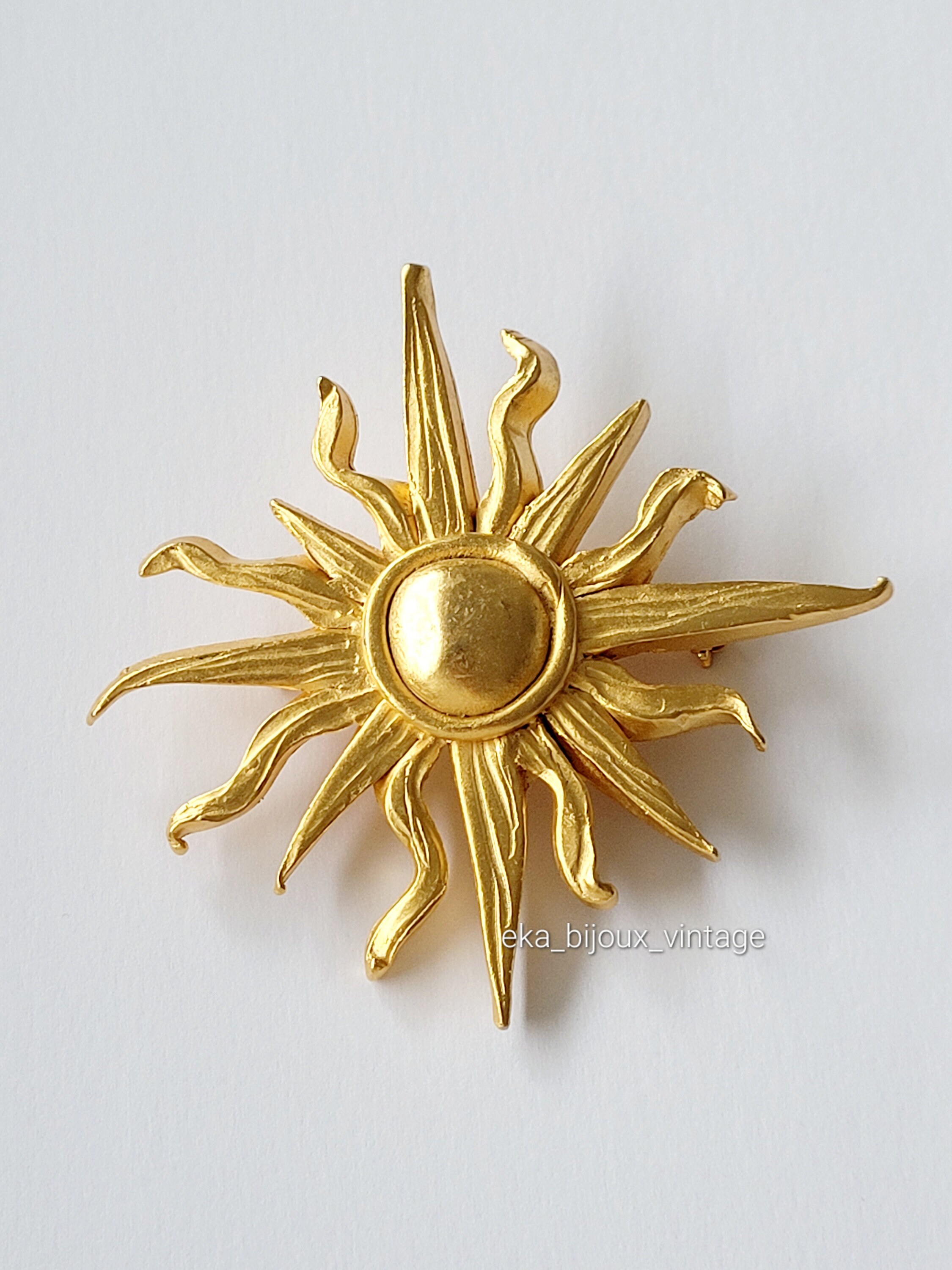 Once Upon a Time Vintage Sun Brooch Etsy Australia