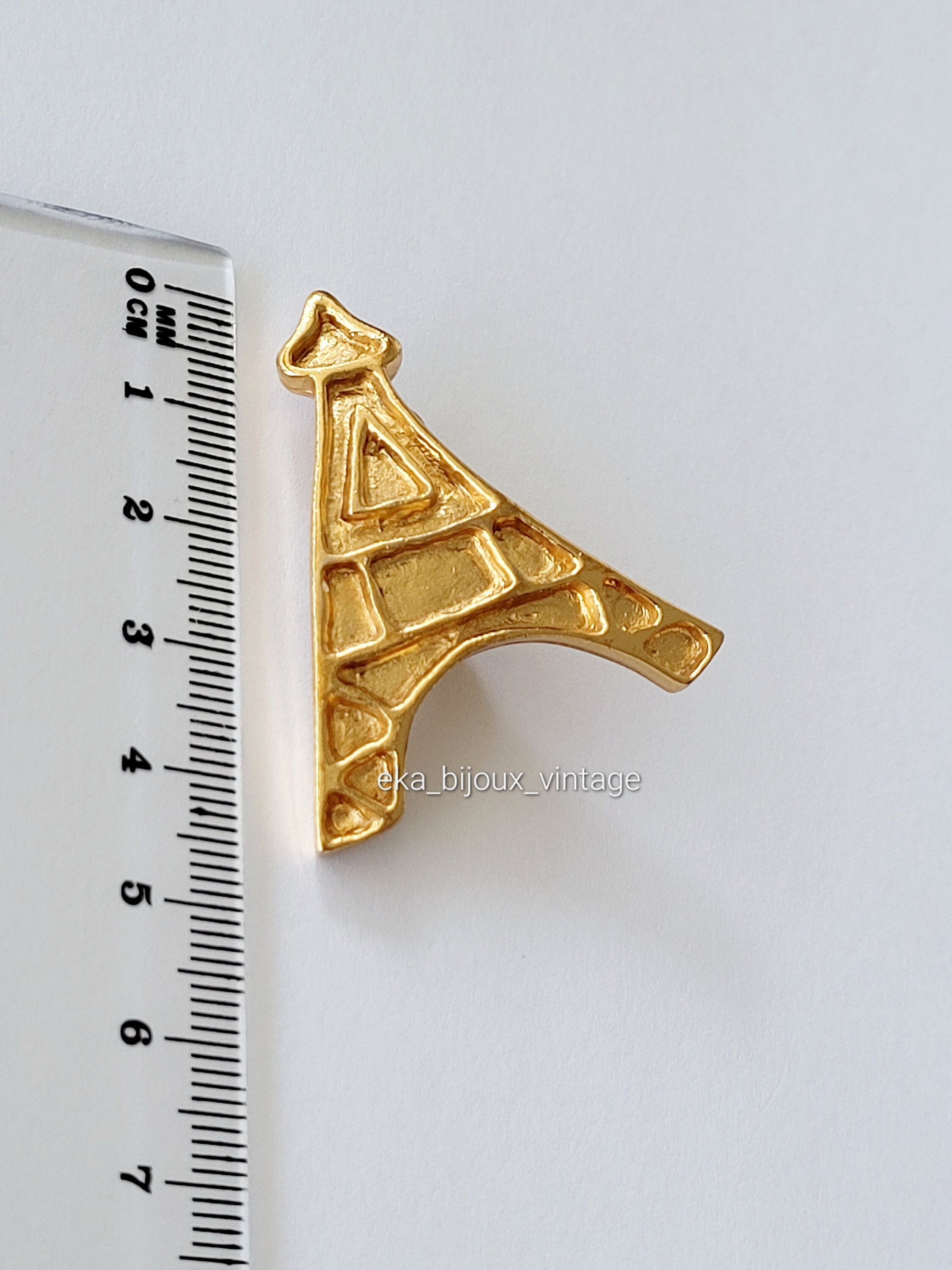 Boucles D'oreilles Pendantes Paris Tour Eiffel, Bronze, Fait Main - ARTISANAL