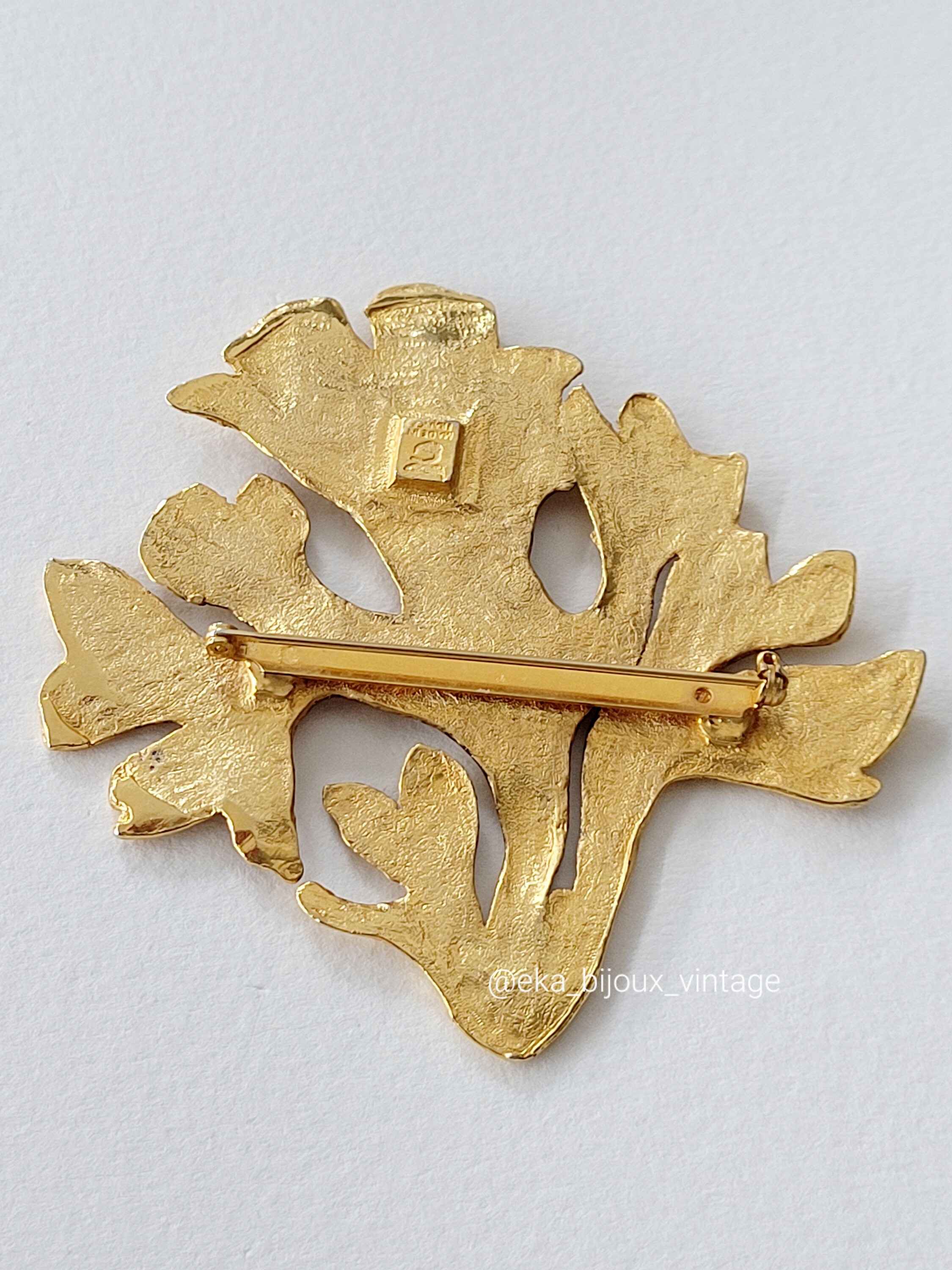 Broche vintage - Branche doré – eKaBijouxVintage