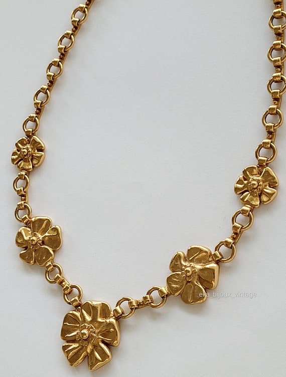 Kenzo - Vintage Flowers Necklace - Etsy