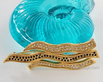 Gontie - Vintage Crystal Brooch - Etsy