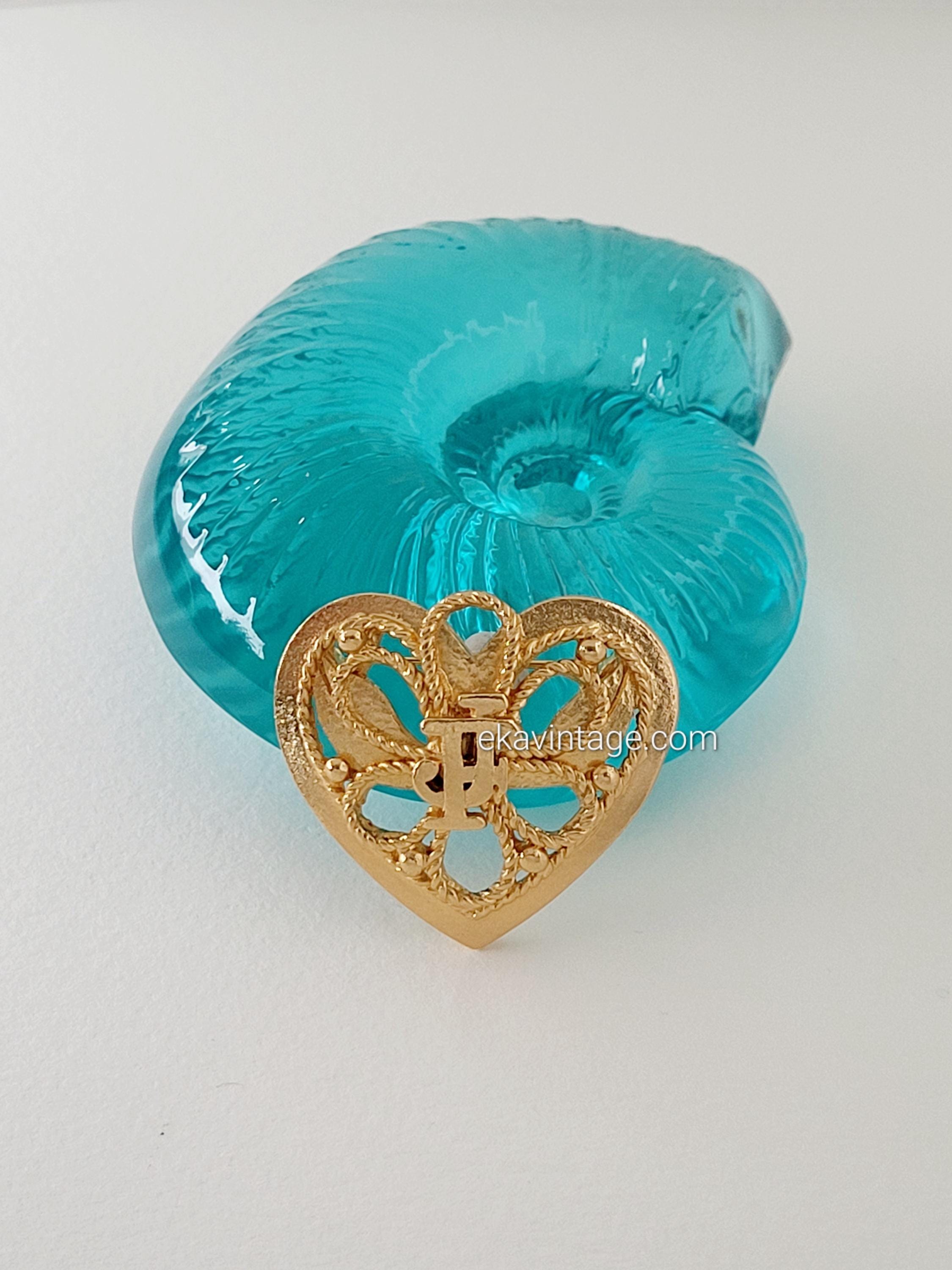 Jacques Fath - Vintage Heart Brooch - Etsy