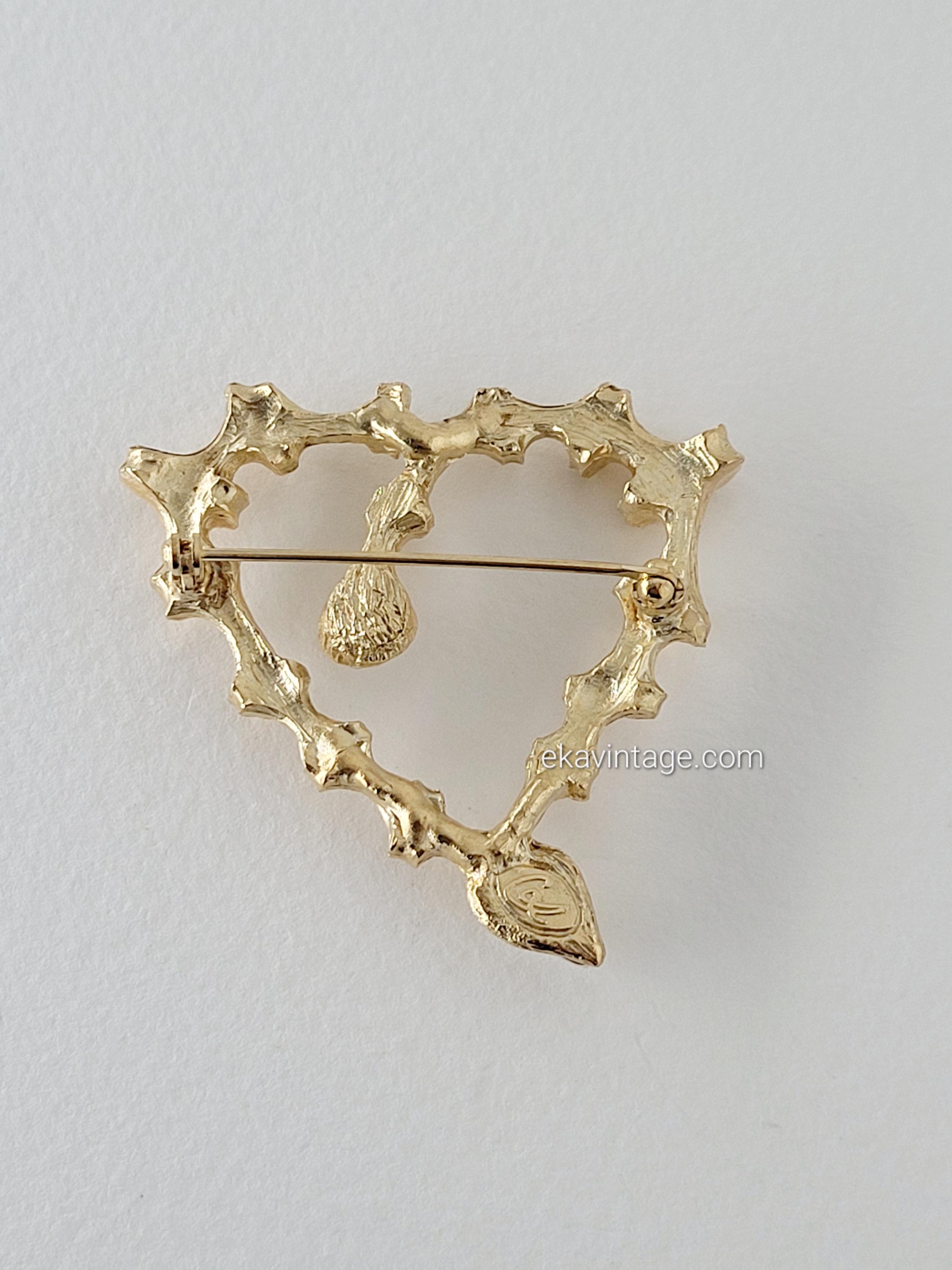 Christian Lacroix-ヴィンテージ ハート ブローチ - Etsy 日本