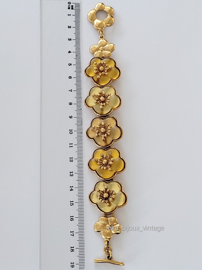 Kenzo Paris Magnificent vintage Flowers bracelet image 5