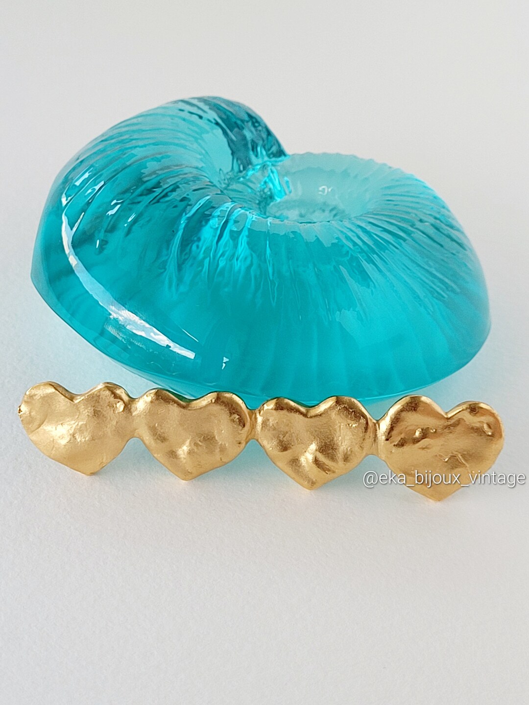 GRANDE BROCHE VINTAGE couleur AMBRE & Doré FLEUR superbe 6cm