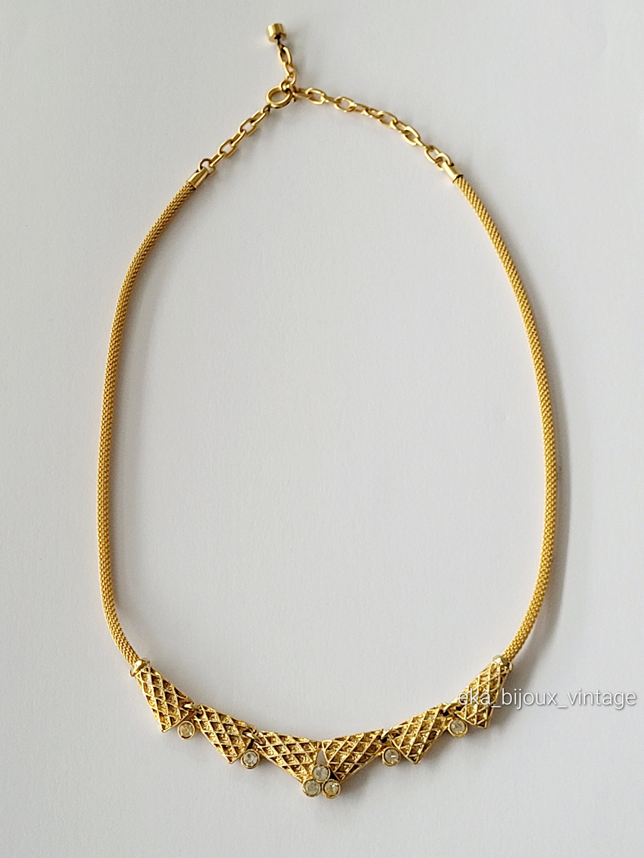 Balenciaga - Vintage Gold Necklace - Etsy Balenciaga - Vintage Gold Necklace - Etsy