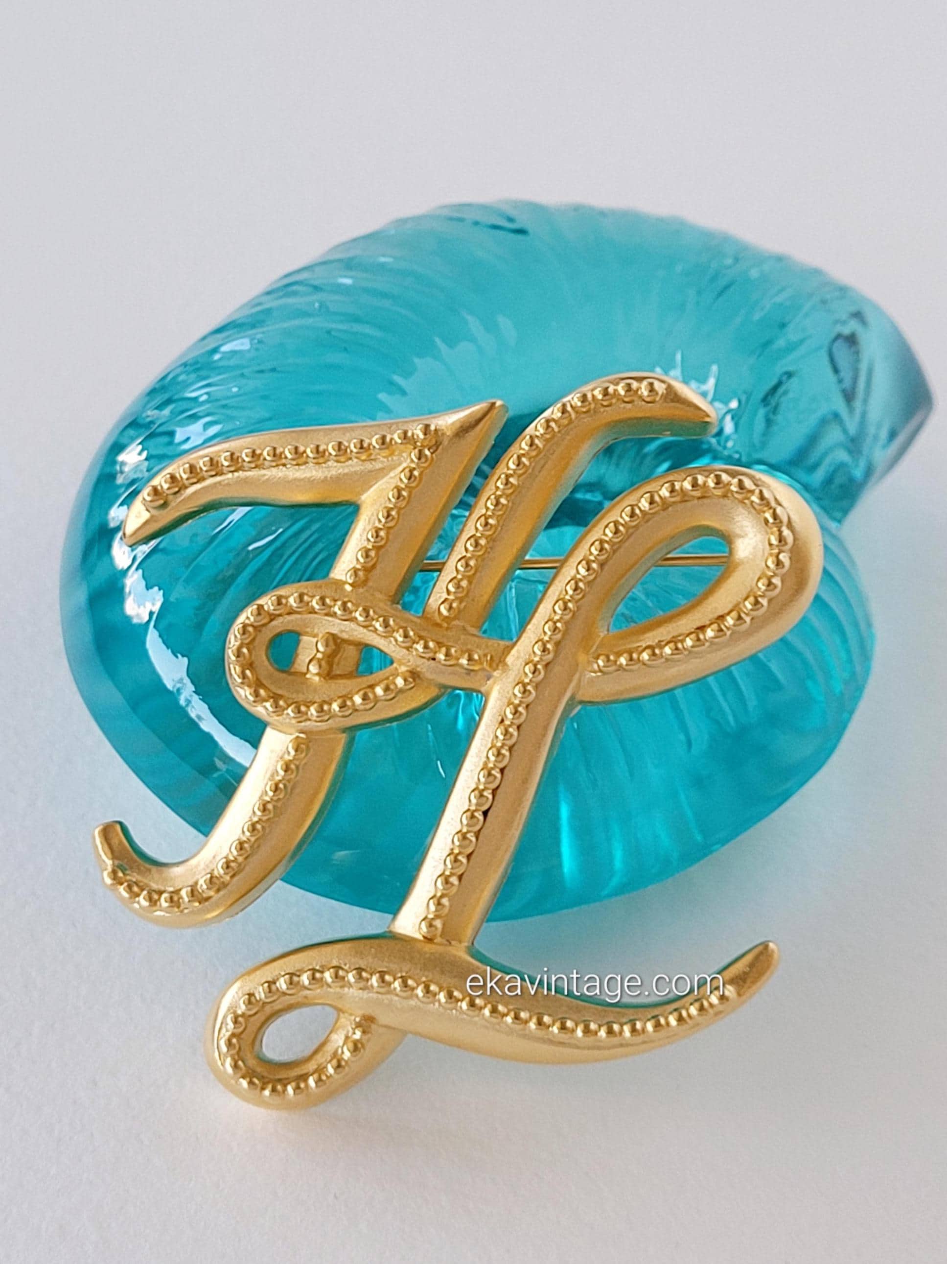 Karl Lagerfeld - Large Vintage KL Brooch - Etsy