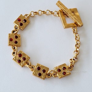 Biche de Bère - Vintage bracelet - Red beads