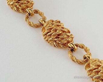 Bracelet Vintage Ted Lapidus Années 80 - Longueur 19.5cm, Largeur 20mm, Alliage, Mousqueton, Occasion