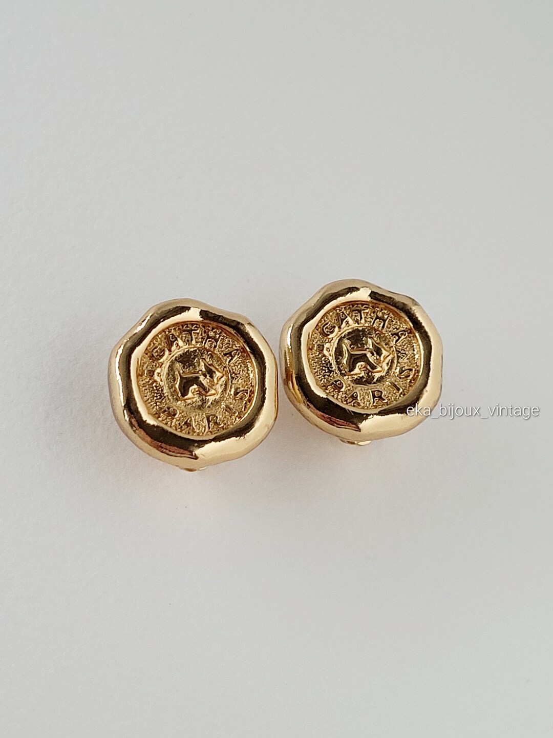 Boucles D'oreilles Vintage Agatha Paris - Strass, Créateur Français, Style Rétro