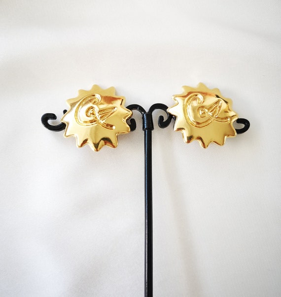 Christian Lacroix vintage sun earrings