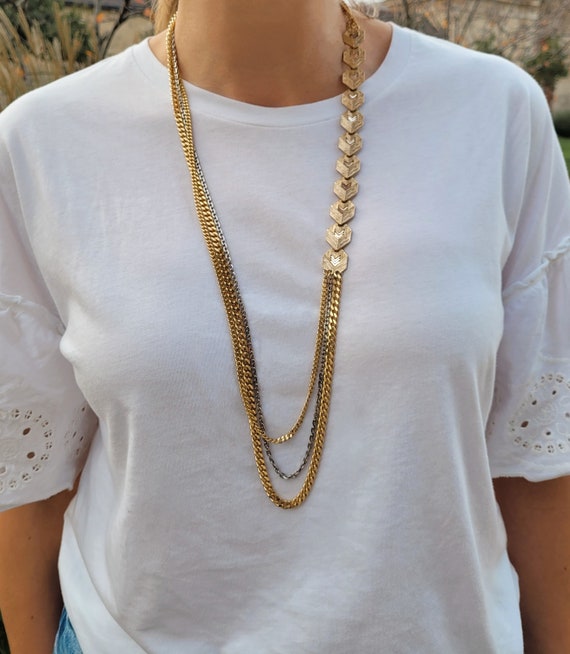 Collier Vintage Plaqué Or De La Marque ORENA - Occasion - Couleur Dorée