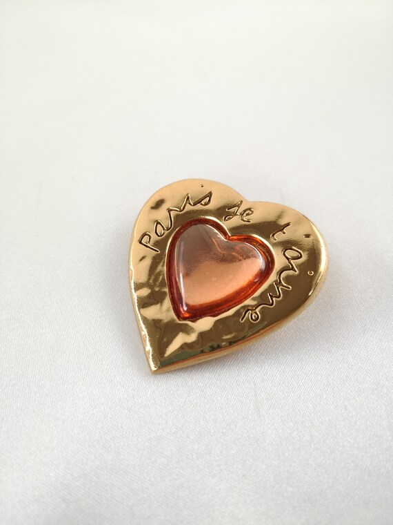 Broche vintage Cœur Yves Saint Laurent