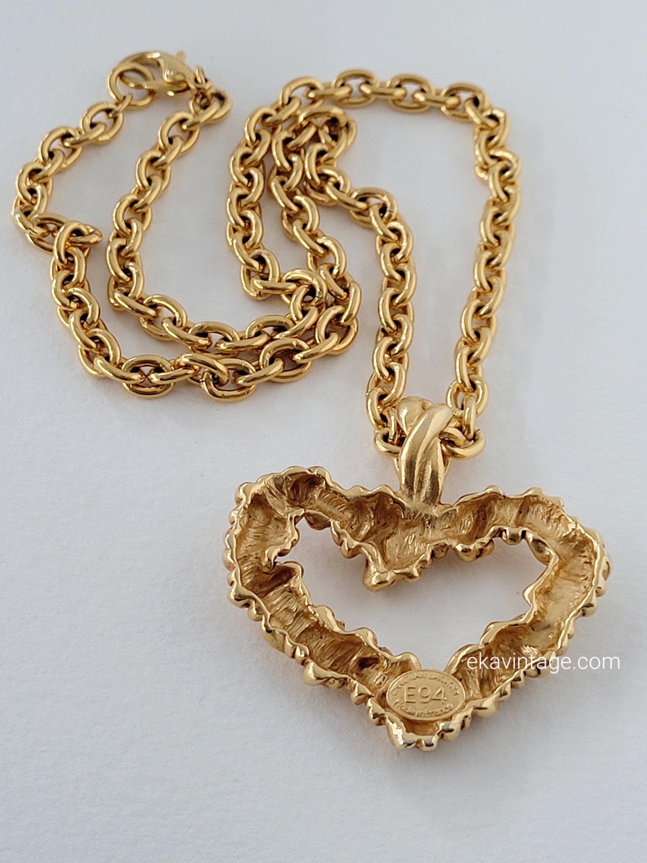 Christian Lacroix - Vintage Heart Necklace - Etsy