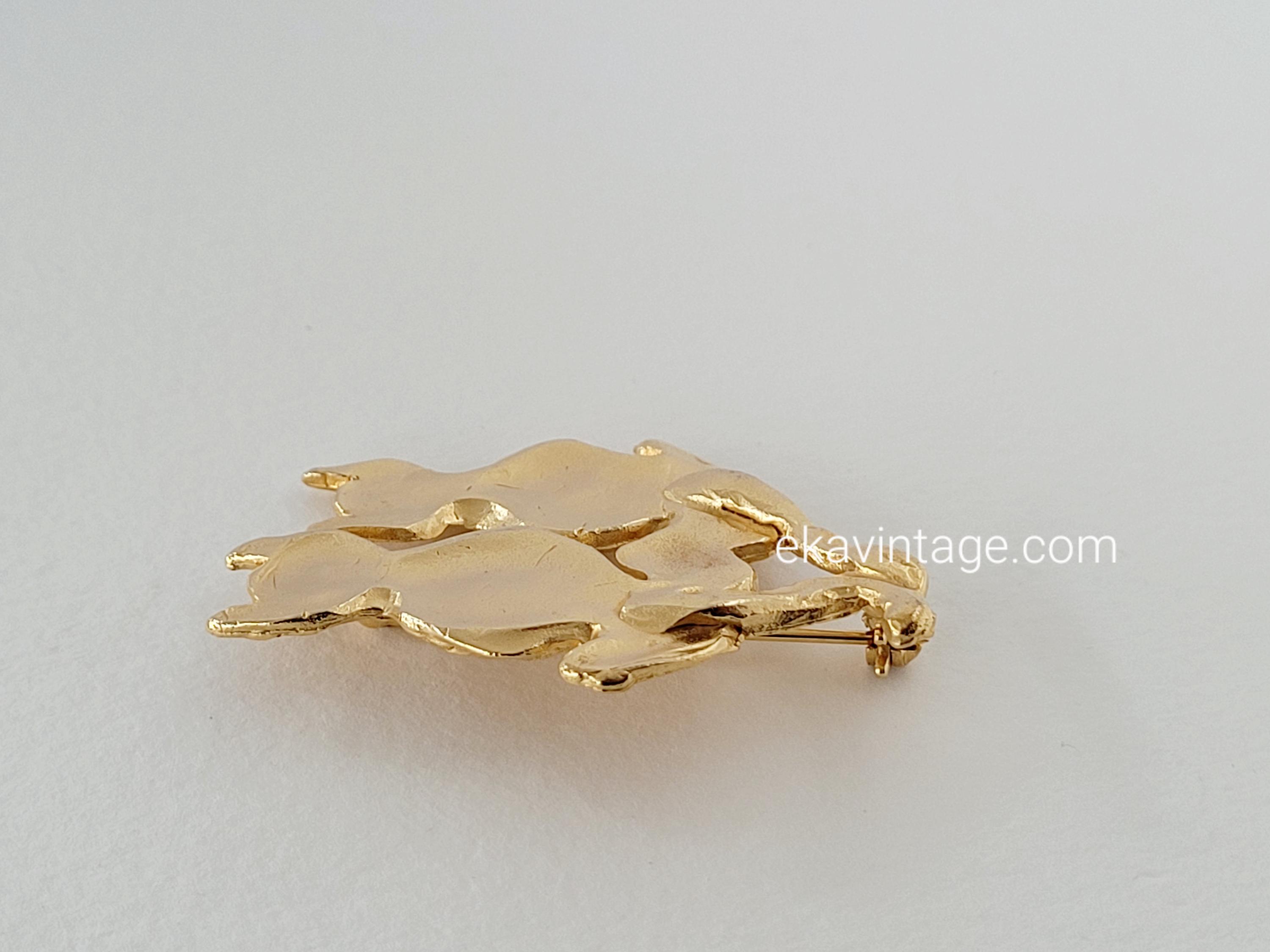 Collier Vintage Maria Calderon En Métal Doré - Occasion En Bon état