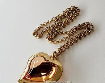Yves Saint Laurent Vintage Heart Pendant UK