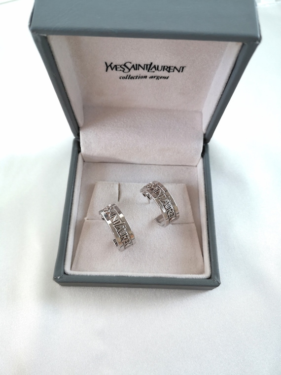 Yves Saint Laurent Silver Collection vintage earri